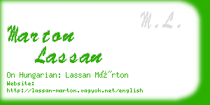 marton lassan business card